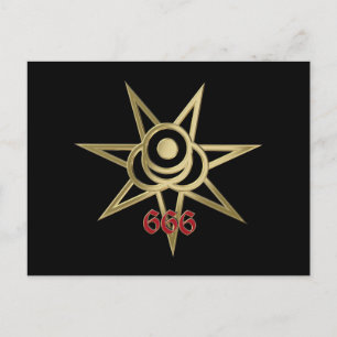Okkultes Symbol Septagramm Postkarte