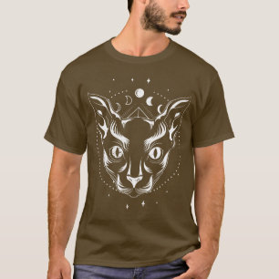 Okkultismus Sphynx Cat Gothic Wicca Witz Pagan Occ T-Shirt