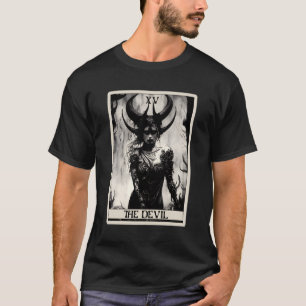 Okkultistische Dunkle Kunst Horror The Devil Tarot T-Shirt