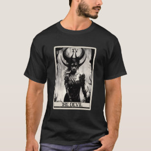 Okkultistische Dunkle Kunst Horror The Devil Tarot T-Shirt