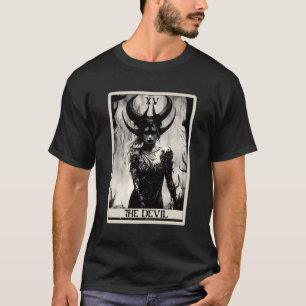 Okkultistischer dunkler Horror Die Teufelskarte de T-Shirt