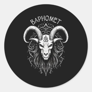 Okkultistisches leviathan-Kreuzsymbol des Satanism Runder Aufkleber