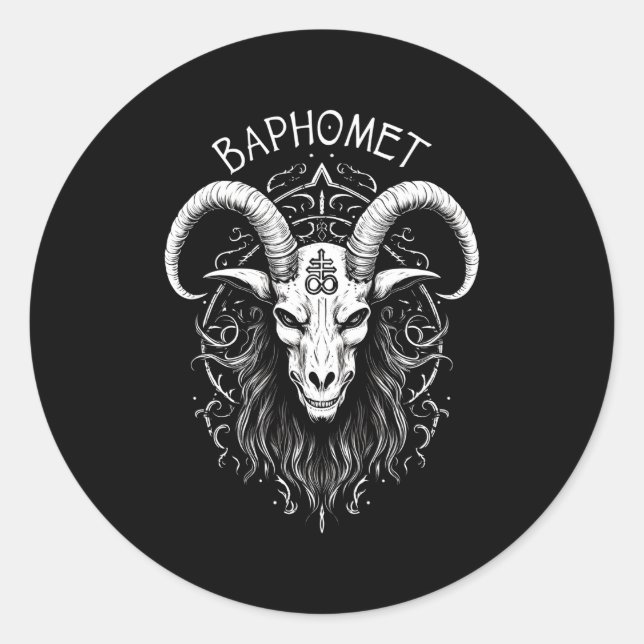 Okkultistisches leviathan-Kreuzsymbol des Satanism Runder Aufkleber (Vorderseite)