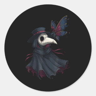 Okkultmaske Arzt Gesicht Pest Cottagecore Gothic Runder Aufkleber