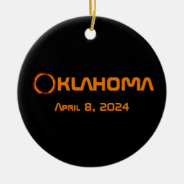 Oklahoma 2024 Gesamtsolare Keramik Ornament
