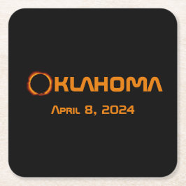 Oklahoma 2024 Gesamtsolare Rechteckiger Pappuntersetzer
