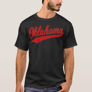 OKLAHOMA BASEBALL SPORTSCRIPT KURSAIVSCHWUNG FLAGG T-Shirt