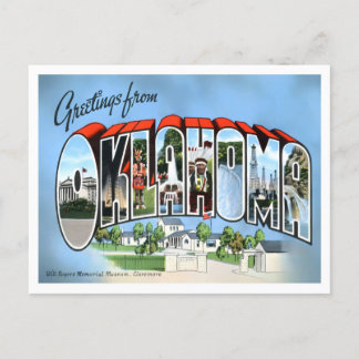 Oklahoma Big Letters Postcard Postkarte