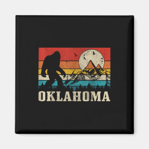 Oklahoma Bigfoot Vintage Berge Wandern Camping Magnet