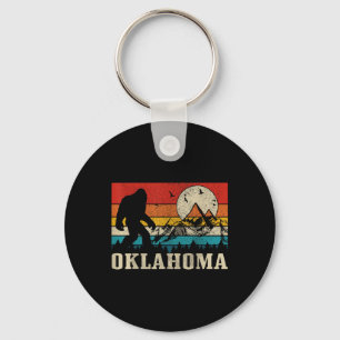Oklahoma Bigfoot Vintage Berge Wandern Camping Schlüsselanhänger