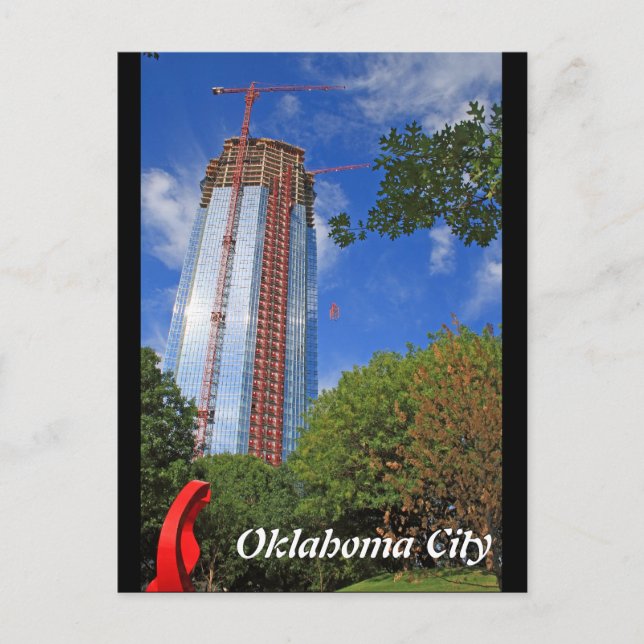 Oklahoma City, Devon Tower Construction Postcard Postkarte (Vorderseite)
