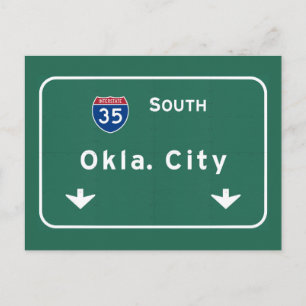 Oklahoma City ok Autobahn Autobahn : Postkarte