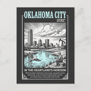 Oklahoma City OKC Im Horizont des Heartlands Postkarte