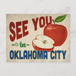 Oklahoma City Oklahoma Apple - Vintage Travel Postkarte