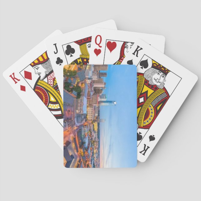 Oklahoma City, Oklahoma Downtown Skyline Spielkarten (Rückseite)