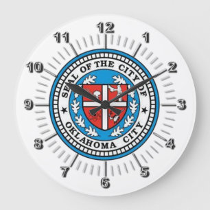 Oklahoma City (Oklahoma) Flagge Große Uhr