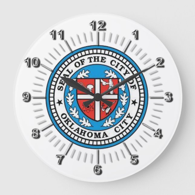 Oklahoma City (Oklahoma) Flagge Große Uhr (Vorderseite)