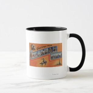 Oklahoma City, Oklahoma - große Buchstabe-Szenen Tasse