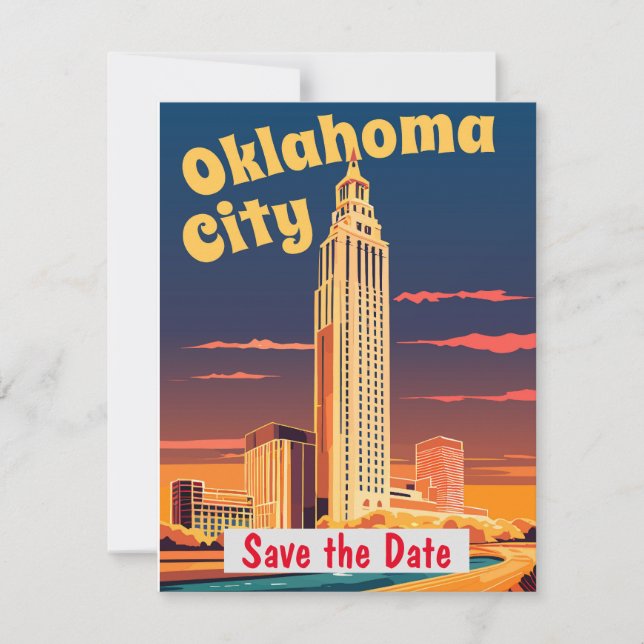 Oklahoma City, Oklahoma Save The Date (Vorderseite)