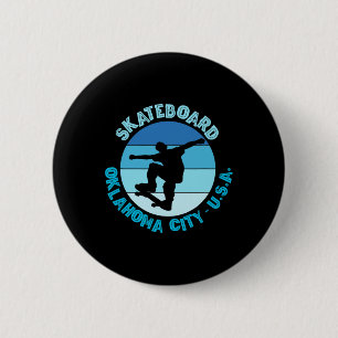 Oklahoma City Oklahoma Skateboarder Urne Skateboar Button