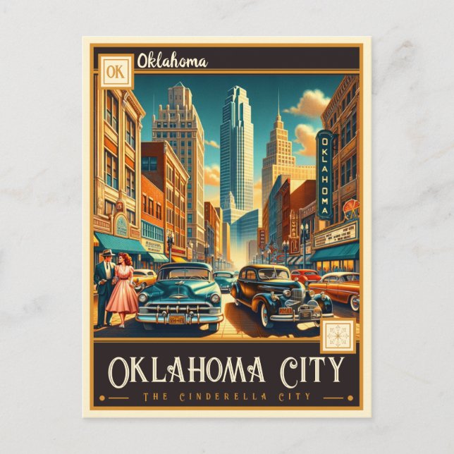 Oklahoma City, Oklahoma | VINTAG Postkarte (Vorderseite)