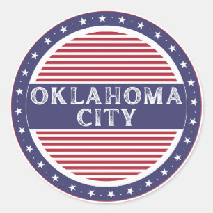 Oklahoma City Pride-Emblem – Amerikanische Identit Runder Aufkleber