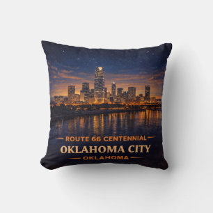 Oklahoma City Route 66 Skyline Couch-Dekoration Kissen