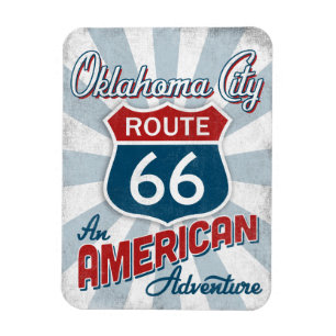 Oklahoma City Route 66 Vintage Amerika Oklahoma Magnet