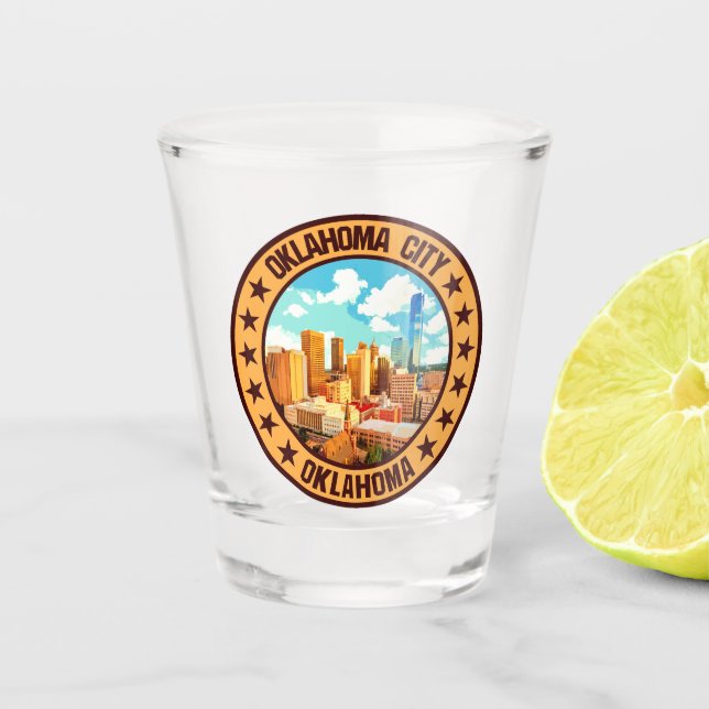 Oklahoma City Schnapsglas (Vorderseite)