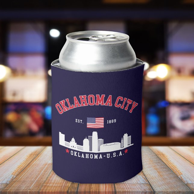 Oklahoma City Skyline Patriotic Can Cooler Dosenkühler (Von Creator hochgeladen)
