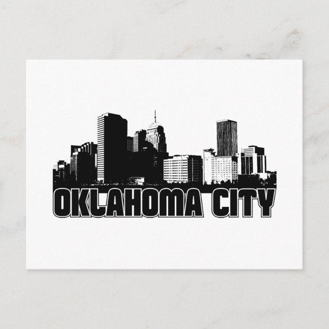 Oklahoma City Skyline Postkarte (Vorderseite)