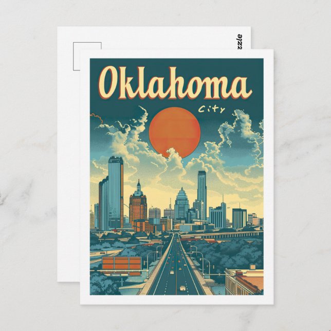 Oklahoma City USA Famous Travel Place Postkarte (Vorne/Hinten)