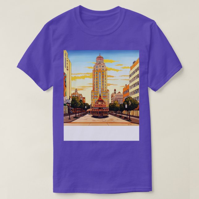 Oklahoma City zeichnend T-Shirt (Design vorne)