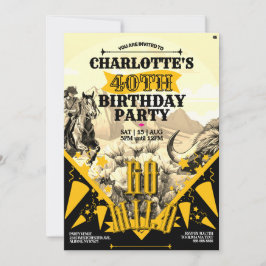 Oklahoma Cowgirl-Briefmarke Einladung