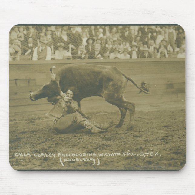 Oklahoma Culy bulldogging. Mousepad (Vorne)