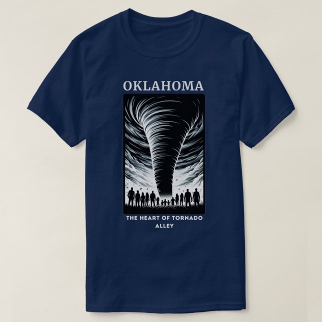 OKLAHOMA DAS HERZEN VON TORNADO ALLEY T-Shirt (Design vorne)