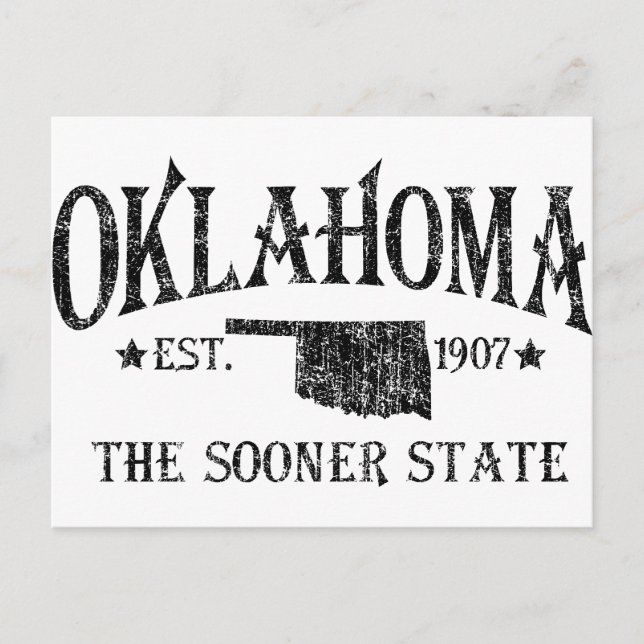 Oklahoma - Der frühere Staat Postkarte (Vorderseite)