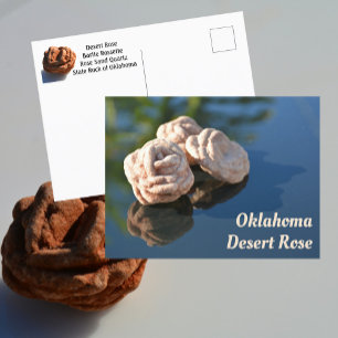 Oklahoma Desert Rose Sand Quartz Rock Fotografie Postkarte