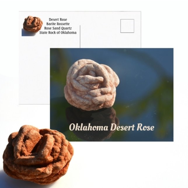Oklahoma Desert Rose Staat Rock Fotografie Postkarte (Von Creator hochgeladen)