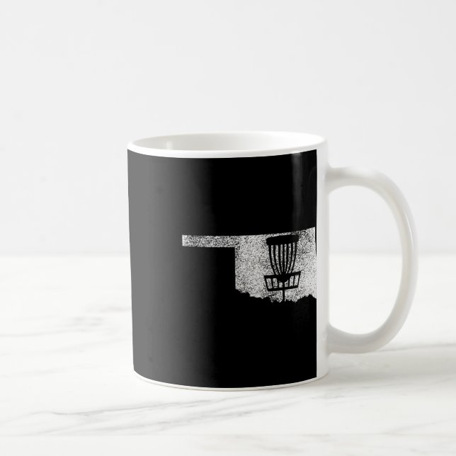 Oklahoma Disc Golf Staat mit Basket Distressed Gr Kaffeetasse (Rechts)