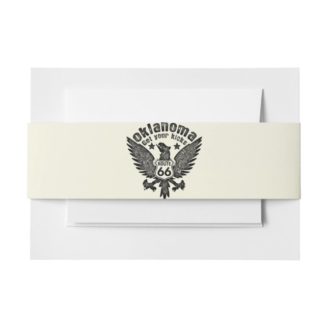 Oklahoma Erhalten Sie Ihre Kicks Route 66 San Telm Einladungsbanderole (Vorderseite Beispiel)
