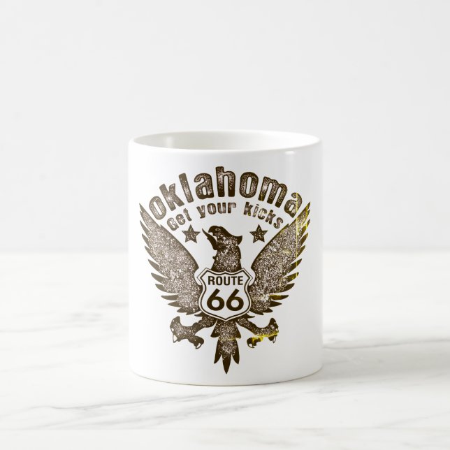 Oklahoma Erhalten Sie Ihre Kicks Route 66 Vendredi Kaffeetasse (Mittel)