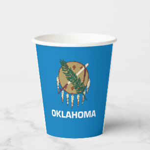 Oklahoma-Fahnenkuppel Pappbecher