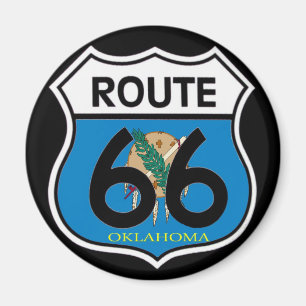 Oklahoma-Fahnenroute 66 Schild Magnet