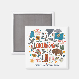 Oklahoma Familien-Trip Andenken individuell Magnet