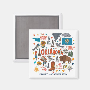 Oklahoma-Familienreise-Andenken individuell Magnet