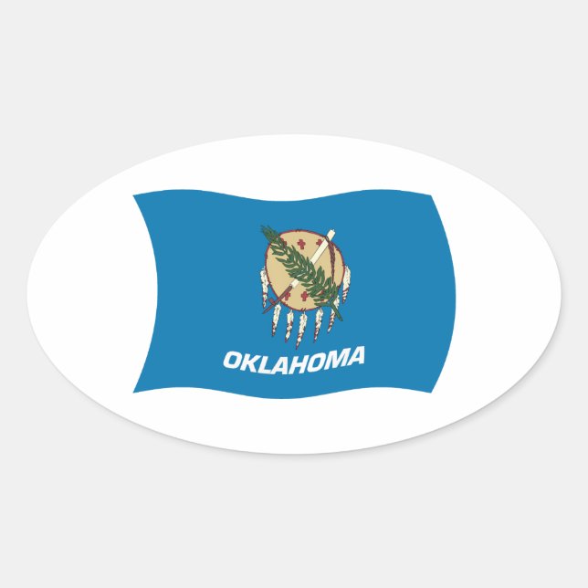 Oklahoma-Flag-Aufkleber Ovaler Aufkleber (Vorderseite)