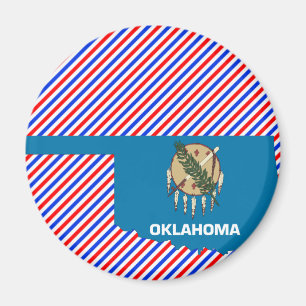 Oklahoma Flag Karte Magnet