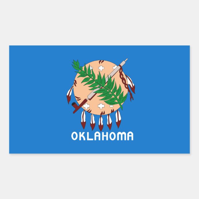 Oklahoma Flag Rechteckiger Aufkleber (Vorderseite)