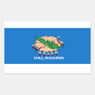 Oklahoma Flag Rechteckiger Aufkleber